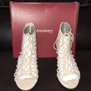 Suede Cage Open Toe Bootie